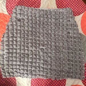Gray Quilted Mini Skirt - Unbranded